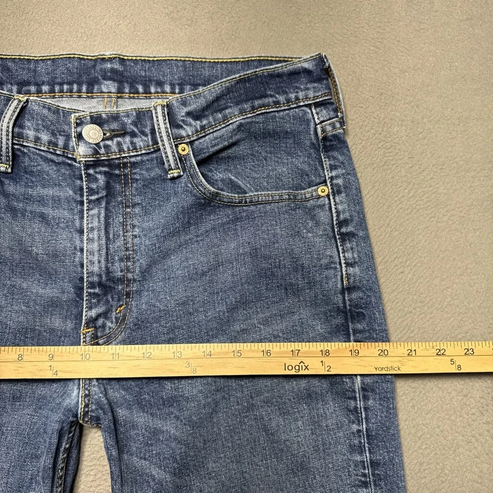 Levis 514 Jeans Mens 33x34 (32x33) Slim Straight Faded Distressed Workwear Denim